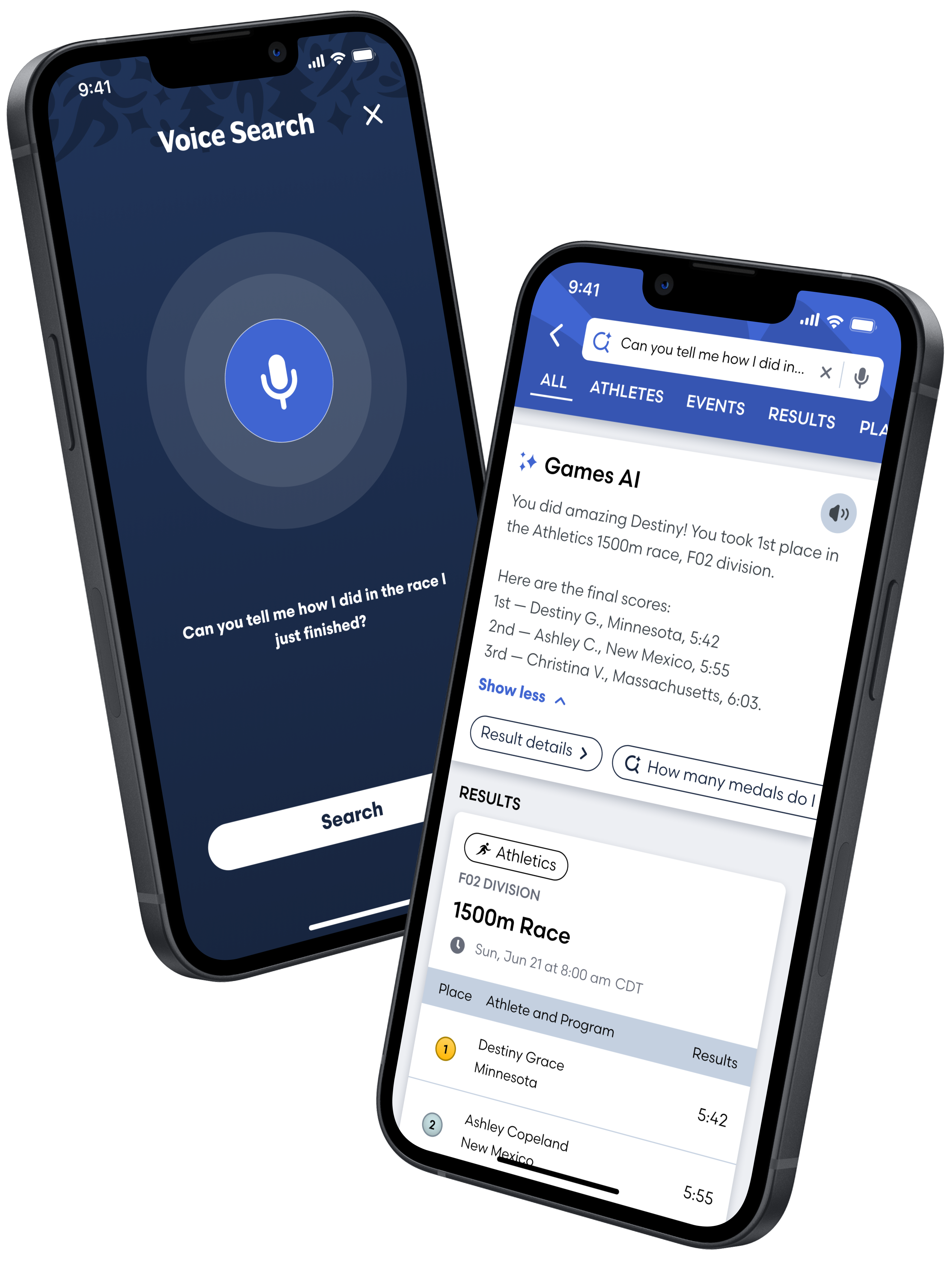 AI Search phone mockups